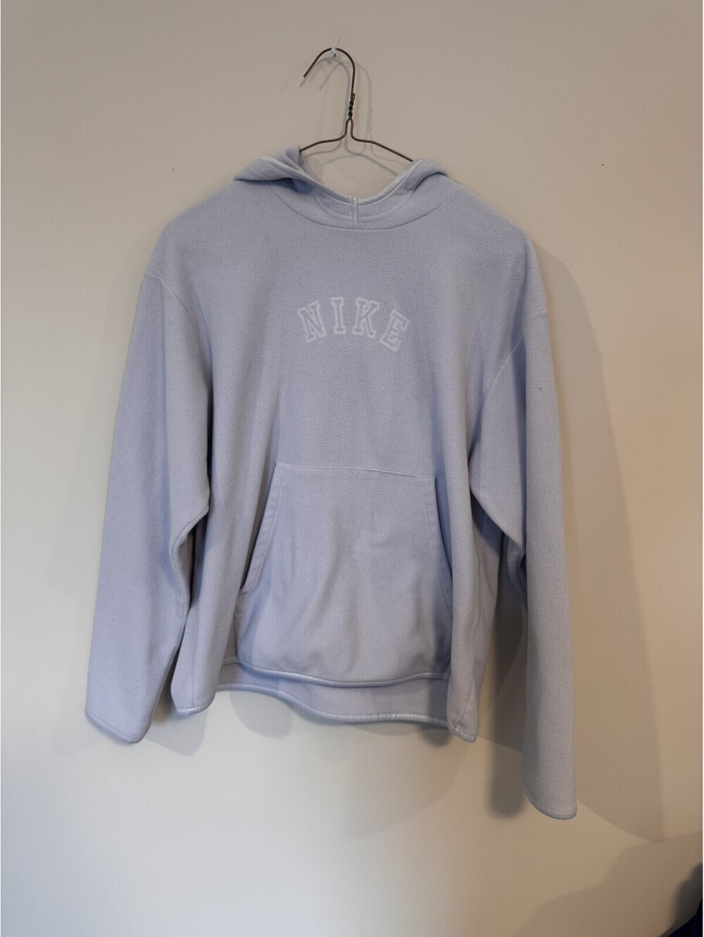 Vintage Y2K Nike Women's Lavender Fleece Pullover Hoodie Size S